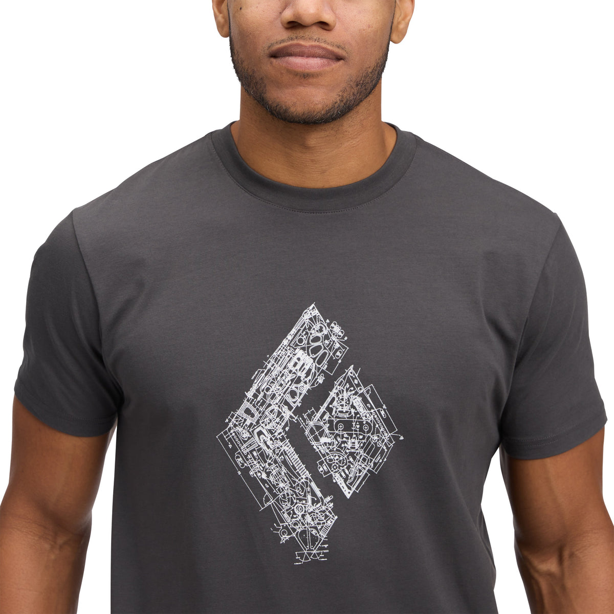 Men's Engineered Diamond Short Sleeve Tee | Black Diamond Featured