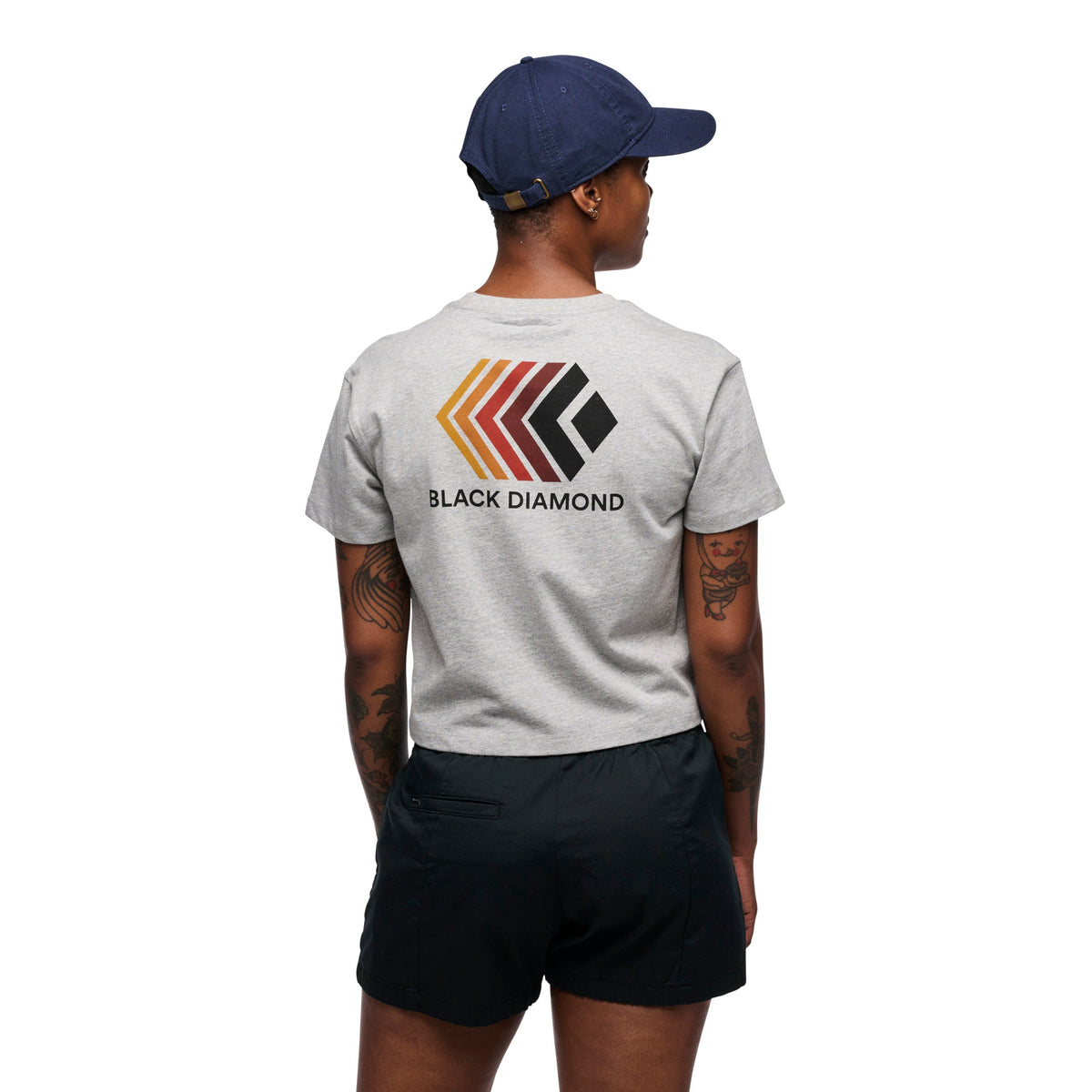 Women's Faded Crop Short Sleeve Tee | Black Diamond Essential