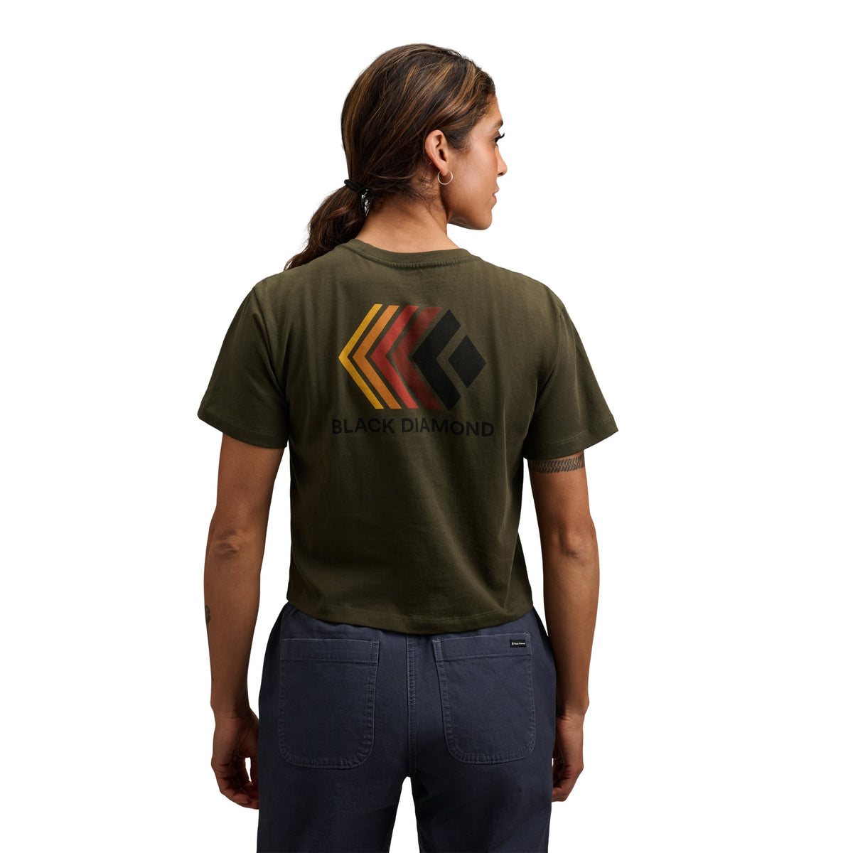 Women's Faded Crop Short Sleeve Tee | Black Diamond Essential