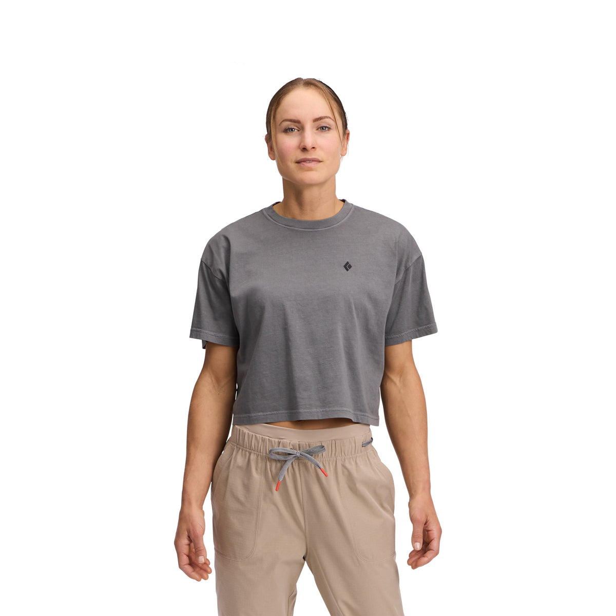 Women's Diamond Crop Short Sleeve Tee | Black Diamond Best Seller