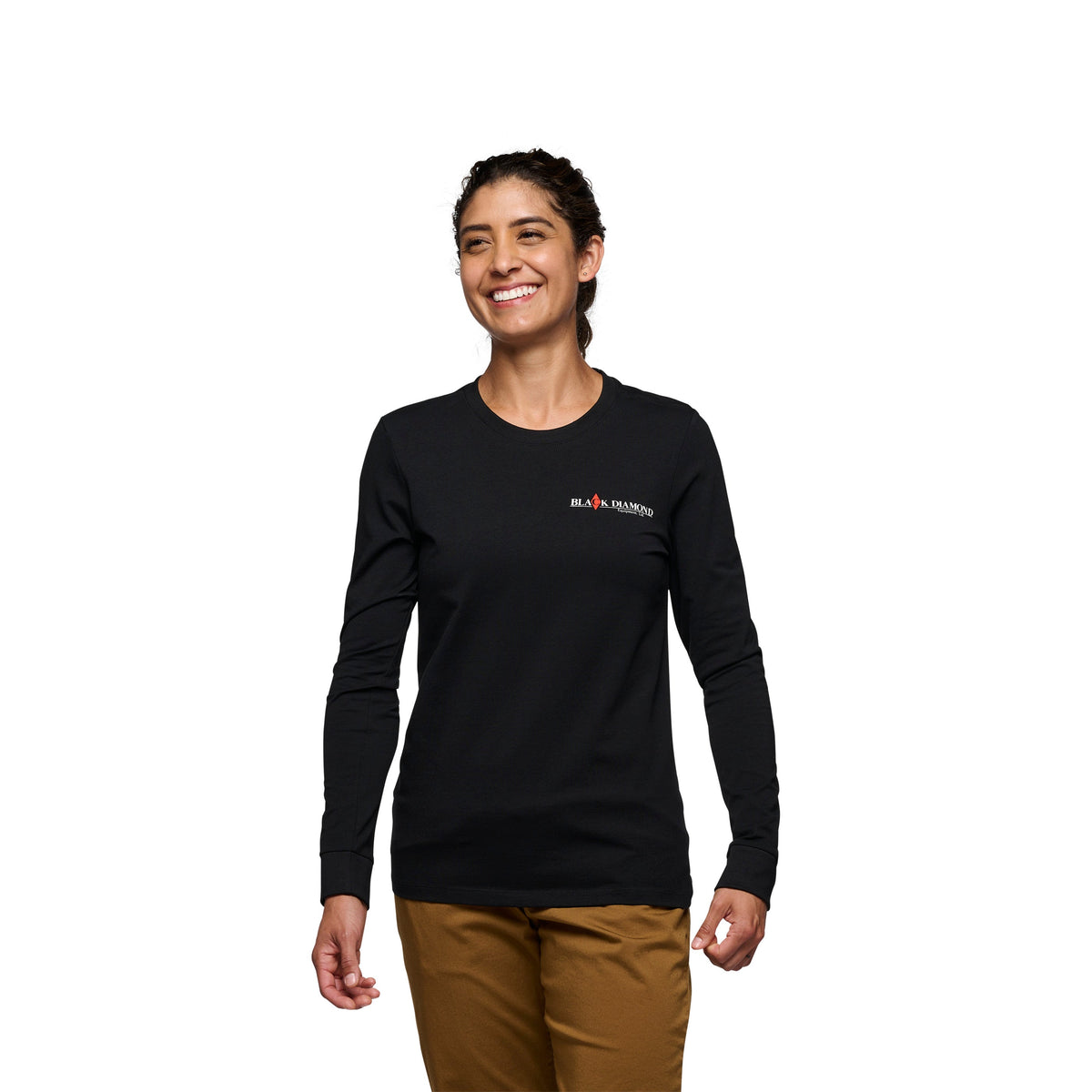 Women's Heritage Wordmark Long Sleeve Tee | Black Diamond Signature