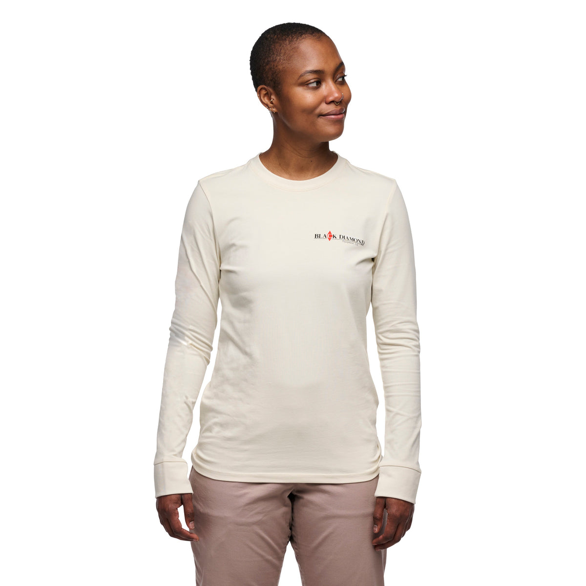 Women's Heritage Wordmark Long Sleeve Tee | Black Diamond Signature