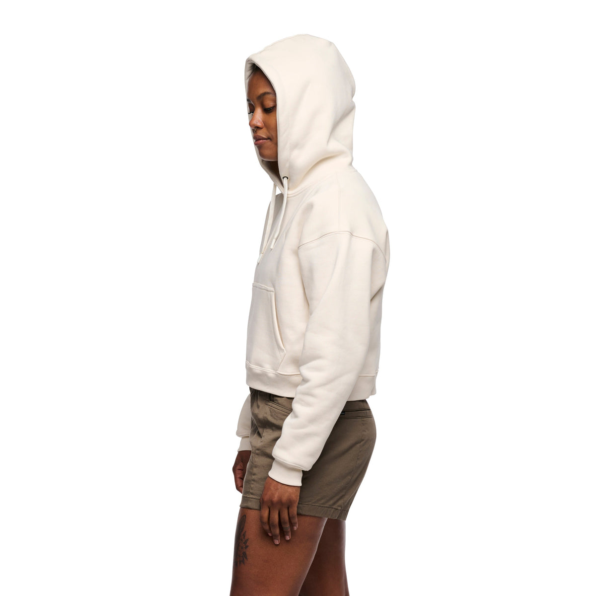 Women's Crop Pullover Hoody | Black Diamond Essential